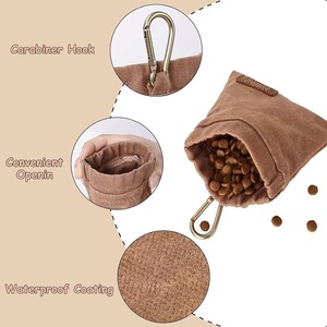 Canvas Dog Food <b>Bag</b> Waterproof Portable Hanging For Outdoor Walking Pet Training <b>Treats</b> - Product Image 1