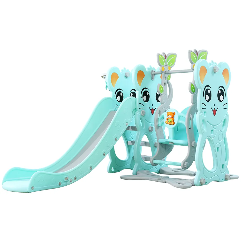 New squirrel theme cheap and good looking indoor slide and swing for children