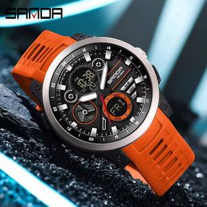 Reloj Electrónico SANDA 3379 de Moda para Hombre, Deportivo con Doble Pantalla, Multifuncional, Resistente al Agua, con LED - Product Image 6