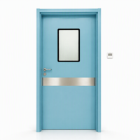 DUSHI Porte médicale battante manuelle personnalisable avec stores intégrés, en acier inoxydable, antibactérienne, hermétique, conception pour salle blanche, extérieur