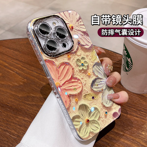 Nuevo diseño <span class=keywords><strong>de</strong></span> pintura al óleo flor chica funda <span class=keywords><strong>de</strong></span> teléfono para iPhone 16 Pro Max 15 pro 14 Promax 13 12 11-PC Material protección a prueba <span class=keywords><strong>de</strong></span> golpes - Product Image 3