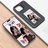 Coque Électronique NFC Intelligente Premium DIY à Encre Électronique pour iPhone 16/15/14/13 Pro Max, Design de Luxe, Projection Photo, Antichoc, en TPU Souple + PC