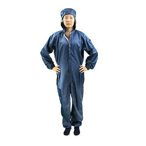 Azul marino Cleanroom Antiestático Lavable Ropa DE TRABAJO ESD Monos Batas con capucha Headcover - Product Image 2