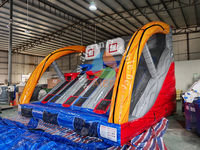 Nouveaux jeux sportifs gonflables personnalisables, prix d'usine, jeux interactifs gonflables, jeu de basket-ball gonflable pour adultes et enfants