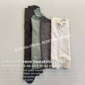 Trapos de limpieza de algodón 100% reciclado, sostenibles y de colores, tipo forro polar, para limpieza. - Product Image 2