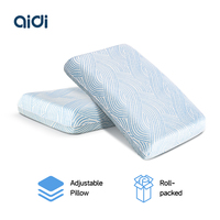 Almohada de Espuma Viscoelástica Ergonómica Ajustable y Personalizable, Diseño Enrollable