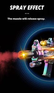 Pistola eléctrica de juguete de agua roja para niños, Material plástico ABS, nuevos efectos de luz y sonido, certificado CPC para juegos al aire libre - Product Image 3