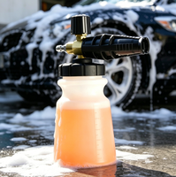 Lance à mousse haute pression WEIRRAN pour nettoyeur haute pression, idéale pour le detailing automobile, avec bouteille de mousse noire