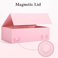 Caja de regalo de cartón grande de 13,8x8,5x4,3 pulgadas con tapas magnéticas para almacenamiento de relleno de papel triturado de cinta de tarjeta