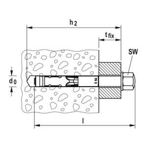 FISCHER - 44907 Ancrage en acier haute performance FH II H avec écrou bombé-EAN 4006209449073 ANCHORS ANCRAGES MÉCANIQUES - Product Image 4