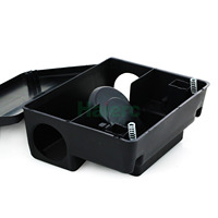 Station d'appât pour souris en plastique durable, boîte à appât anti-effraction pour rongeurs, pièges à souris réutilisables pour la lutte antiparasitaire intérieure et extérieure