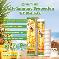 Vitamine C Effervescente Superaliment Végétal Harmonie Intérieure pour Familles Service OEM ODM Prêt à Expédier Vrac Tube de 20 Comprimés