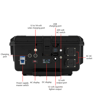 Station d'alimentation solaire portable 5000W avec LED intégrée à intensité variable et sorties AC/DC/USB PD pour le camping et les situations d'urgence - Product Image 6