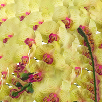 Fleurs d'orchidées artificielles réalistes en gros, 7 têtes, 88 cm, pour décoration de fête