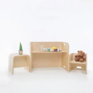 Montessori-Möbel hölzerner Lesetisch und Stühle-Sets