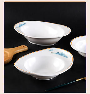 Plato comercial Plato de sombrero de paja de melamina Plato hondo para aperitivos Pasta Sopa Salchicha de sangre de pescado en Escabeche - Product Image 6