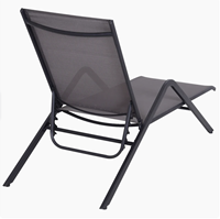 Chaise longue d'extérieur moderne en Teslin, réglable, pliable, résistante aux UV et durable, idéale pour les hôtels, les cours et les parcs