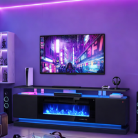 Rak TV Perapian Listrik Kustom 36 Inci dengan Api 12 Warna Terintegrasi, Kontrol Jarak Jauh, Hemat Energi untuk Penggunaan di Rumah dan Hotel