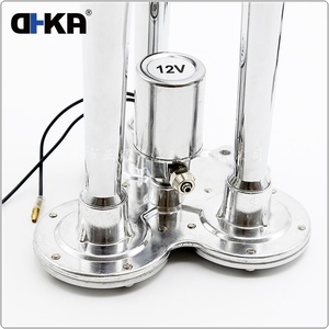 แตรเป่าลมแบบสามท่อ12V/24V 3ท่อแตรควบคุมด้วยเหล็กโครเมี่ยมสำหรับรถยนต์ AS033LAC - Product Image 4