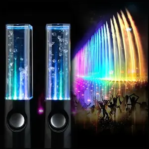 Altavoces de agua de baile USB, estéreo 2,0, portátil, con luz Led colorida, gran oferta