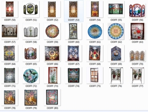 إبداعية عتيقة معلقة لوحة نافذة باب المعرض مكتب ملونة تيفاني فن الزجاج الملون لرسومات الحائط المعلقة - Product Image 3