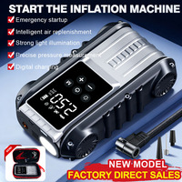 Démarreur de voiture 3000A avec pompe à air 150 PSI, démarreur portable 4-en-1, booster de batterie, gonfleur de pneus, batterie externe