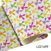 Oeuf de Pâques Litchi Imprimé PU Cuir Faux Feuilles Conception Festival Cuir pour Sacs Cheveux Arc Chaussures 30*136 cm
