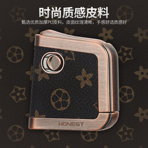 Encendedor de queroseno Honest, diseño vintage de cuero a prueba de viento, accesorio para fumar, encendedor de cigarros y cigarrillos - Product Image 4