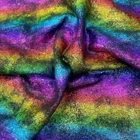 Tissu en cuir PU holographique arc-en-ciel, cuir synthétique métallique iridescent pour sacs à main, chaussures, accessoires