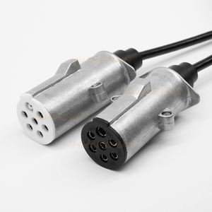 Cable de seguridad para <span class=keywords><strong>remolque</strong></span> de PVC de 24V, 15 <span class=keywords><strong>Pines</strong></span>, 7 <span class=keywords><strong>pines</strong></span>, 2 en 1, enchufe de aluminio, cable adaptador de <span class=keywords><strong>remolque</strong></span> ABS/EBS, bobina espiral, cable de <span class=keywords><strong>remolque</strong></span> - Product Image 3