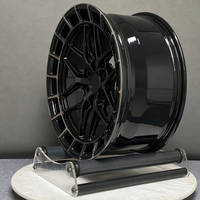 Jantes en alliage forgé sur mesure, 1 pièce, bicolores, finition usinée argent et noir, 19, 20, 21, 22 pouces, 5x130, 5x112, pour Porsche 911, 718