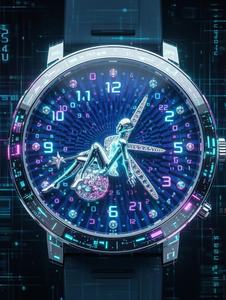 Montre élégante pour femme avec bracelet en cuir véritable, style féerique floral, ornée de zircons brillants - Product Image 6