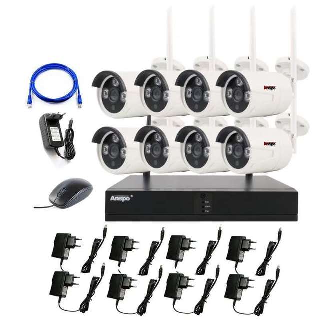 8 CH TUYA APP Wireless IP Camera 8 CH Wifi NVR Kit Wireless Wifi Ip Camera Nvr Kit Home Security Camera System