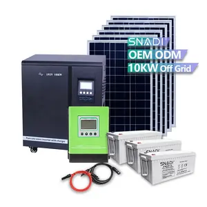 SNADI 10kw off grid roof mounting solar system energy storage lithium ion battery system