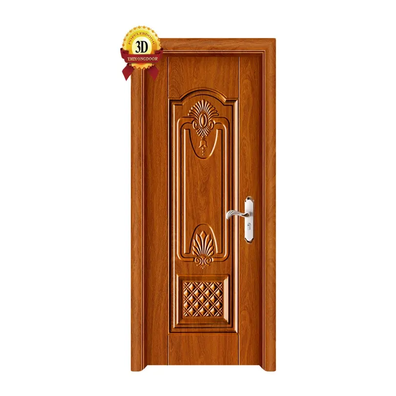 JL818 amarillo de acero puerta interior de la puerta de madera hecho en China