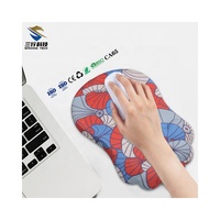 Tapis de souris de jeu en mousse à mémoire de forme PORON avec repose-poignet, base antidérapante, couleurs et logo personnalisables en stock