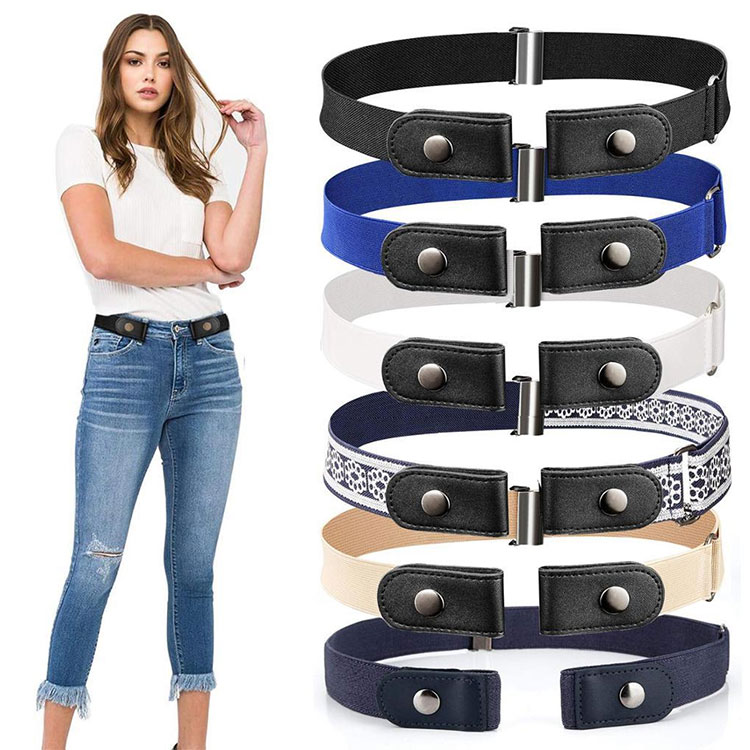 Эластичные ремни унисекс без застежки, невидимый ремень без выпуклости, удобное платье для джинсов