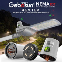 Contrôleur intelligent de lumière LED GEBOSUN 4G/LTE avec contrôle par application, capteurs de température et d'humidité, inclinaison du poteau GPS, variateur de lumière NEMA