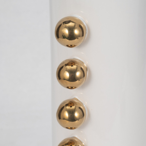 Vaso cilindrico in ceramica con pomelli dorati, decorazione moderna per soggiorno, camera da letto, ufficio - Product Image 5