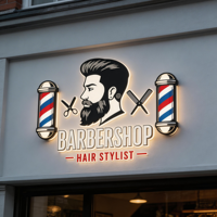 Enseigne personnalisée avec logo de marque pour entreprise, signalétique extérieure de bâtiment, enseigne de devanture de magasin, enseigne LED 3D pour salon de coiffure, fournitures et décoration