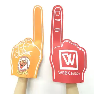 Factory Price Customized Shape Red and Blue Colored Eva Foam Victory <strong>Finger</strong> Cheering Sponge Hand - Product Image 1