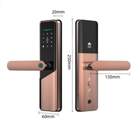 Application Tuya haute sécurité pour serrure de porte intelligente numérique sans clé en aluminium, compatible avec carte mémoire, pour porte en bois/acier, SDK