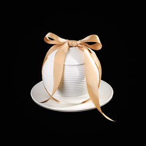 Plato para Aperitivos Tianqiu de <span class=keywords><strong>Pioneer</strong></span> Craftsman Kitchen, Blanco, Duradero, de Cerámica de Alta Calidad, Multicapa, Esférico, para Postres, para Restaurante - Product Image 2