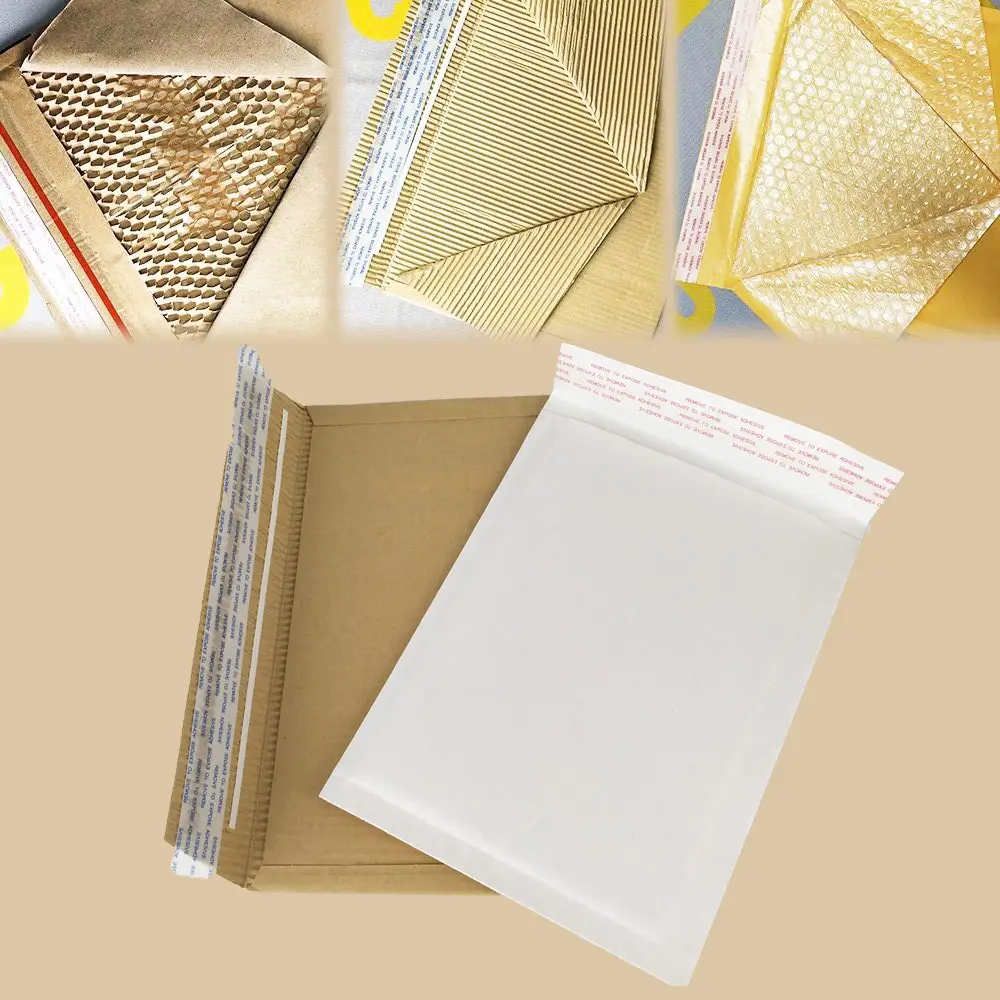 사용자 정의 로고 4x6 친환경 퇴비 메일 링 포장 6x10 재활용 갈색 크래프트 종이 거품 봉투 패딩 우편물 가방