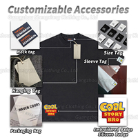 OEM Logo personnalisé imprimé de haute qualité 305gsm peinture en coton T-shirt pour hommes Distress Oversized Heavyweight T-Shirts en vrac en stock
