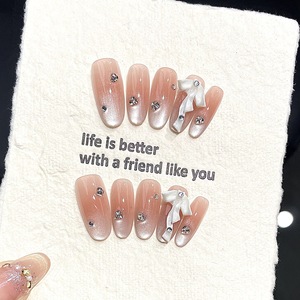 <span class=keywords><strong>Uñas</strong></span> Postizas de Verano 2026 con Diseño de Ojo de Gato, Estilo Corto y Lindo, con Pegamento, Logotipo Personalizado, Material Acrílico para Aplicación en Dedos - Product Image 5
