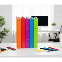 Carpeta Personalizable A4 con Doble Bolsillo Interior, Carpeta de Anillas de 4 Anillos, Cuaderno de Hojas Sueltas, Organizador de Documentos, Papel Personalizado