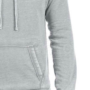 Automne/hiver hommes mode sweat à capuche lavage à l'acide conception fermeture éclair Style col à capuche couleur unie couleurs personnalisées sweat - Product Image 6