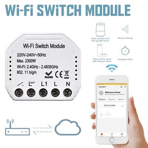 Module de <span class=keywords><strong>relais</strong></span> intelligent <span class=keywords><strong>WiFi</strong></span> Tuya à contact sec 1 voie 2 directions pour domotique, compatible avec Alexa Echo - Product Image 4