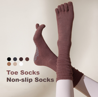 Chaussettes de yoga et de Pilates pour femmes, en coton, absorbantes, respirantes, antidérapantes, à bout renforcé, confortables et personnalisables, vente en gros